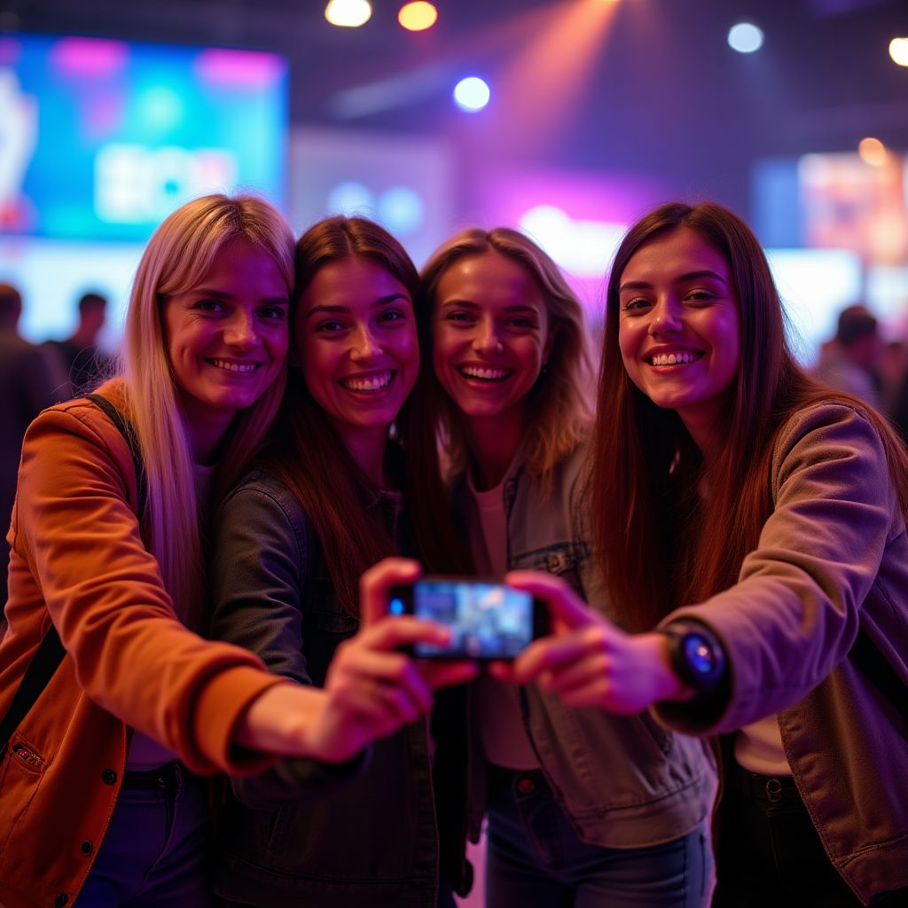 JoyLandia team celebrating at gaming event