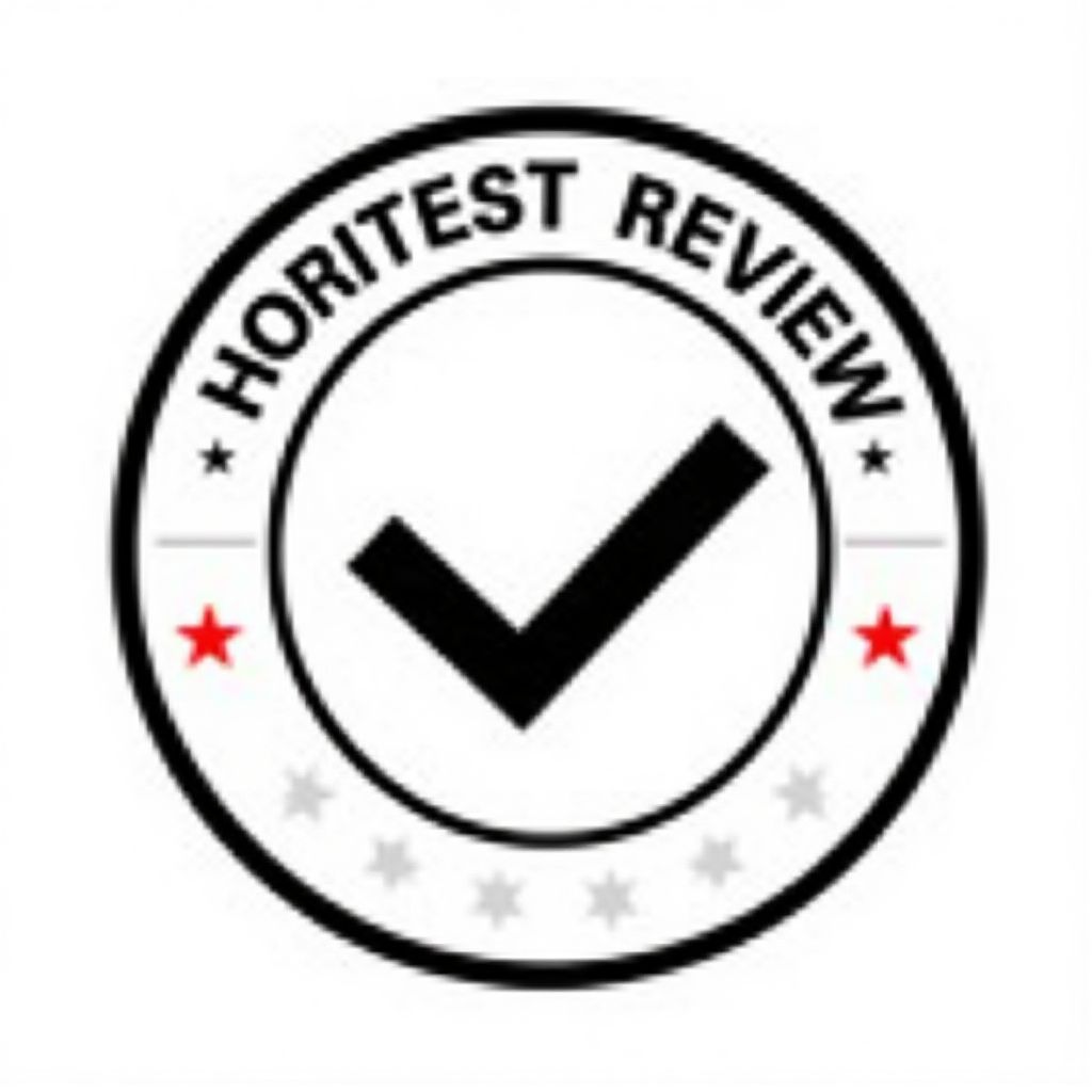 Authenticity icon with genuine review stamp